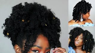 Easy Curly Afro Twist Out  Kinky Natural Hair  Type 4  Cachos Brazil [upl. by Atinnor]