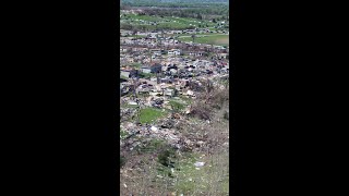 Drone footage shows path of Fridays tornado in Elkhorn [upl. by Sophronia809]