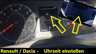 Uhrzeit einstellen  Renault  Dacia  Mercedes Citan  Radio und Kombiinstrument  Anleitung [upl. by Sonya181]