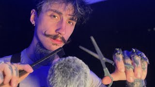 ASMR Barber Experience💈Haircut and Massage for Sleep  Safe Space  Male Personal Attention [upl. by Ainoda290]