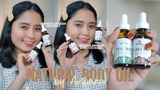 Review Tamanu Oil amp Tea Tree Oil Ambara  Menghilangkan Stretch Mark amp Jerawat Bumil Busui Friendly [upl. by Aynwat]