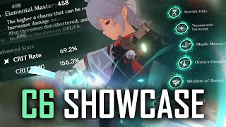 My C6 DPS KAZUHA SHOWCASE Is C6 worth it [upl. by Ahnavas]