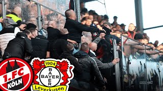 Schlägerei während des Spiels Angriff von 200x KölnUltras amp Verletzte Ordner Köln vs Lev [upl. by Nylirej882]