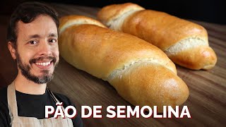 PÃO DE SEMOLINA Receita fácil do famoso pão de beira de estrada [upl. by Yrtnahc16]