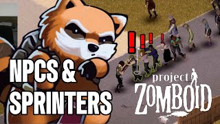 Project Zomboid Live  NPCs Guns Sprinters Louisville 8x [upl. by Gussman]