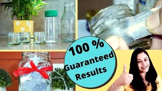 Best Way To Remove Stickers From Glass Bottles [upl. by Anaz]