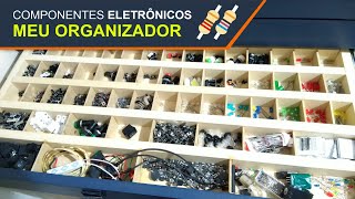 Gaveteiro organizador para componentes eletrônicos caseiro feito em MDF [upl. by Britteny160]