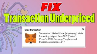 Fix “replacement transaction underpriced” on Opensea amp Metamask [upl. by Atnamas]