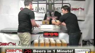 44 beers in one minute by one person  World Record [upl. by Nodnek297]