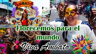 Fiestas de Ambato  flores y frutas 2023 👯‍♂️ [upl. by Atteugram487]