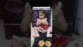 wheat jaggery cake recipe for toddlersshorts youtubeshortsshortsfeed trendingshortsbabyfood [upl. by Osmen]