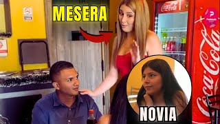 Novia CELOSA por las atenciones de la MESERA  BROMA [upl. by Acinoda]