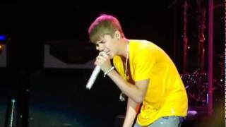 Justin Bieber  Surprise at Selena Gomez Concert [upl. by Nilekcaj]