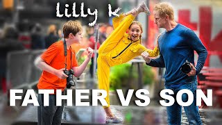 FATHER vs SON Dance Moms Challenge ft Lilly K [upl. by Refinnej469]