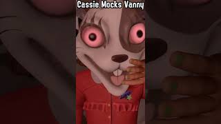 Cassie Mocks Vanny shorts fnaf fnafanimation [upl. by Darrey]