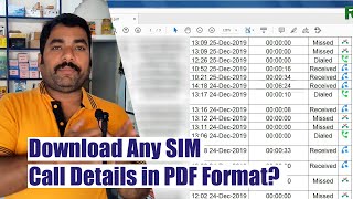 How to Download Any SIM Call Details in PDF Format [upl. by Kisung]