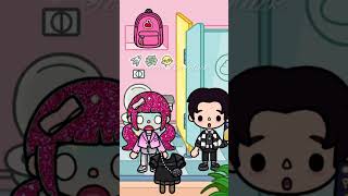 Black Haired Man Falls In Love With Pink Haired Woman😱🖤💖 tocaboca tocalifeworld shorts [upl. by Oraneg369]