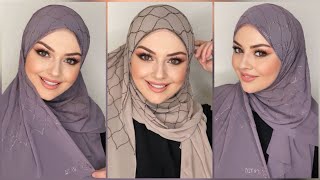 Kolay Düğün Şal Nasıl Bağlanır  Hijab Tutorial 4 Wedding لفات حجاب للمناسبات [upl. by Golding]