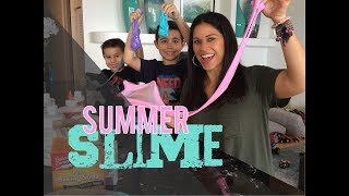 Summer Slime Recipe Elmers Glue [upl. by Vinita]