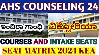 BSC AHS GOVT COLLEGES WITH SEAT MATRIX 2024 I AHS OPTION ENTRY UPDATES ಕನ್ನಡದಲ್ಲಿ [upl. by Rafe692]