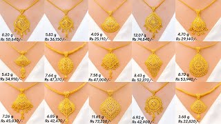 Light weight gold chain pendant designs with weight and price  Shridhi Vlog [upl. by Lipps]