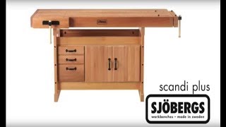 Sjobergs Scandi Plus 1425 Wood Workbench 57 78inW x 27 1516inD x 35 716inH Model SJO33280 [upl. by Naelcm]