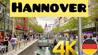 Walking tour in Hannover Germany  4K 60fps [upl. by Ornie]