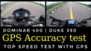 Dominar 400 top speed test with gps  COMPARING WITH DUKE 390 [upl. by Eniaral]