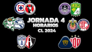 HORARIOS CANALES Y FECHAS DONDE VER LA JORNADA 4  LIGA MX CLAUSURA 2024 [upl. by Mcnelly561]