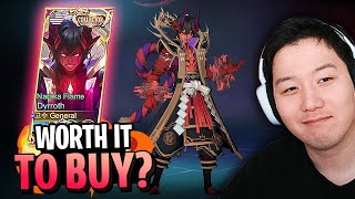 Worth it to buy Dyrroth Naraka Flame New Skin  Mobile Legends [upl. by Nabila400]