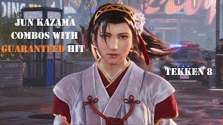 TEKKEN 8  Jun Kazama Combos With Guaranteed Hit [upl. by Ydnyc]