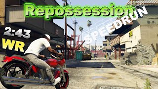 GTA V  Repossession Speedrun WR  243 [upl. by Nessaj]