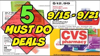 5 CVS MUST DO DEALS 915  921  BONUS 10 Challenge [upl. by Kcirderfla]