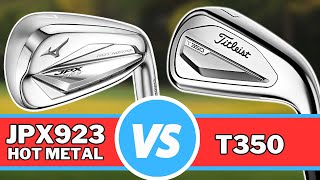 Titleist T350 vs Mizuno JPX923 Hot Metal  GAME IMPROVEMENT BATTLE [upl. by Damita]