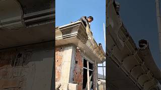 Removing the monolithic castinplace gutter eave line mold process [upl. by Dhiren756]