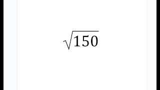 How to Find Square Root of 150  Square root of a non perfect square number  Square Root of 150 [upl. by Annel]