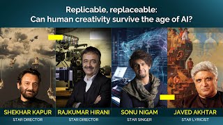 Javed Akhtar Rajkumar Hirani Shekhar Kapur Sonu Nigam on art vs AI  ShomaChaudhuryLL [upl. by Yatnahs]