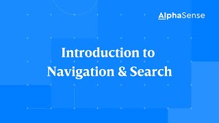 Introduction to Navigation amp Search [upl. by Arimas177]