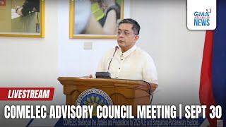 LIVE Comelec Advisory Council Meeting September 30 2024  Replay [upl. by Layney951]