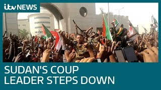 Leader of Sudan coup steps down day after ousting leader  ITV News [upl. by Notsgnik]