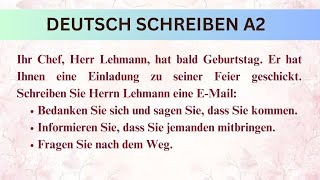 Goethe Zertifikat A2 SCHREIBEN Teil 2  EMail  German Goethe A2 Exam [upl. by Arel262]