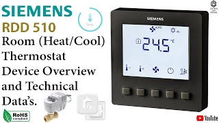 Siemens RDD510 Room Thermostat Device Overview  hvac  heating  cooling  Valve Actuator [upl. by Geier]