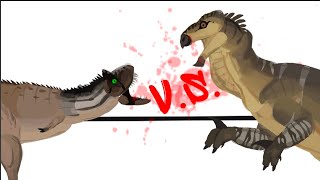 Iguanodon vs Carnotaurus Short fight4 [upl. by Howland]