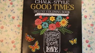 Chalk style good times deluxe coloring book by Deb Strain [upl. by Amihc]