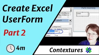 Create an Excel UserForm Part 2 of 3 [upl. by Hearn]