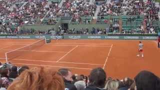 Roger Federer at the French Open 052814 [upl. by Aryam]