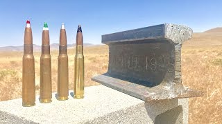 50 CAL VS TRAIN TRACK RAIL [upl. by Gintz722]