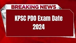 KPSC PDO Written Exam Date 2024  Check Exam Date [upl. by Carlye]