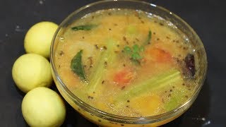 నిమ్మకాయ పప్పుచారు  Lemon Pappucharu  Andhra Special Neembu dal Rasam [upl. by Nuoras]