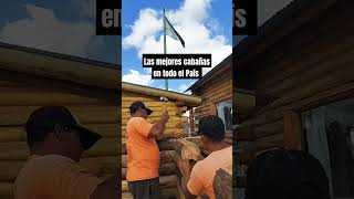 Construimos las mejores Cabañas en todo el país Con troncos de madera reforestada cabañas [upl. by Nimoynib]